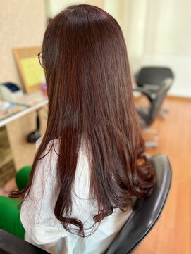 アークスヘアー 大人可愛い髪質改善カラーラベンダーベージュ毛先パーマ透明感