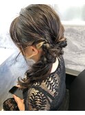 サイドテール　ヘアセット