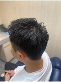 ツーブロ&アイロンパーマ