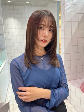 ロンドルーチェ 心斎橋(Lond luce) ダークアッシュ/ミディアムレイヤーカット［髪質改善/縮毛矯正］