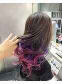 インナーグラデーションラベンダー×ピンク☆