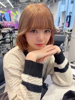 ランテルディ 渋谷(LANTERDIT)&nbsp;ハイトーンカラー　ブリーチカラー　顔周りレイヤー　ミニボブ