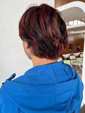 イーストハムアール(EAST HAM r) デザインカラー/メッシュ/レッド