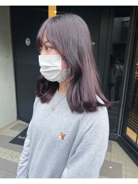 ガリカ 渋谷(Gallica) 【mami】大人フェミニンミディ/ラベンダーグレー/ブリーチなし