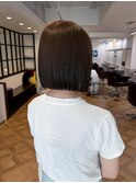 ミニボブ ボブヘア アッシュベージュ ぱつっとボブ おさまるボブ