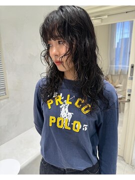 グラッド(glad) アンニュイ濡れ感ウェーブ×シースルーバング