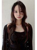 ロングレイヤー顔まわりレイヤー韓国くびれヘア
