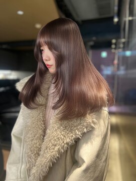 ペレ 栄 アネックス(PELE栄ANNEX) クラゲヘアー/小顔に見せるヘア/ココアベージュ/栄