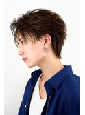 韓国マッシュセンターパートツーブロックフェザーパーマシャドウ