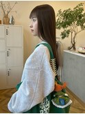 オン眉ロング/オリーブカラー
