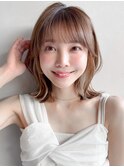 サイドバング大人可愛いアンブレラカラーシースルーバング