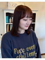 セットアップ 岡山北長瀬店(SET-UP) レイヤーカット×オレンジブラウン