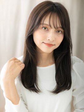 モッズヘア 越谷(mod's hair) 黒髪ハッシュカット艶感ストレートレイヤーロング30代40代X越谷