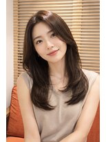 オアシスアヴェダ ザ・ペニンシュラ東京(OASIS AVEDA) セミロングレイヤー・艶髪髪質改善・モカブラウン・日比谷30代