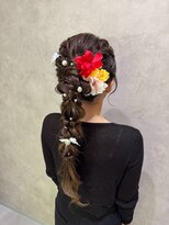 ミュウ(Miiiu)&nbsp;編み込みアップスタイルヘアセットヘアアレンジブライダルヘア