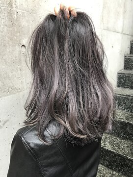 ソルトウォーター(SALT WATER) バレイヤージュ×ラベンダーグレー ロブ