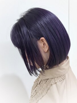 モリオフロムロンドン 大宮店(morio from London) 大人かわいい耳かけボブ♪濃厚バイオレットカラー