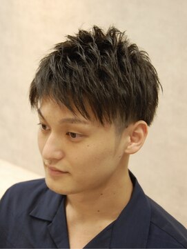 メンズヘアアンドグルーミングサロン ダブル(men's hair grooming salon W) 爽やかツーブロック  ナチュラル束感ショートスタイル