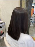 ミディアムヘアの縮毛矯正/ガーリー/ミルクチョコレート/30代