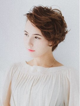 ルーチェ 川崎(Luce) モードヴェールウェーブミニマムボブ耳かけノットヘア