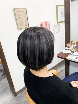 ウィズ 駅前店(With) 筋感ハイライト(ハーフハイライト)×グレージュ