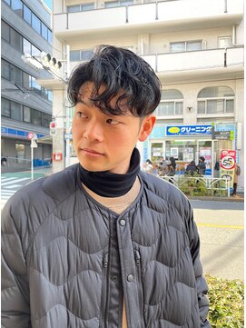 ミモザワークス(Mimosa Works) 大人のソフトパーマセンターパート