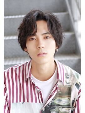 リップス 原宿(LIPPS) ルーズパーマ×センターパート