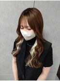プルエクステでインナーカラー