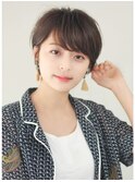 ショートヘア 面長 マッシュショート 耳かけ 三ノ宮 元町