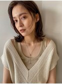 顔まわりレイヤースタイル ミディアム