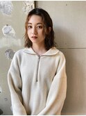 くせ毛のような、ラフなパーマ