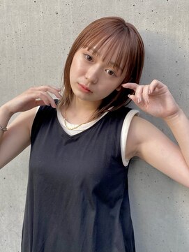 ルル 表参道(lulu.) ◇ミディアムレイヤー  切りっぱなし ダークアッシュ【Riku】