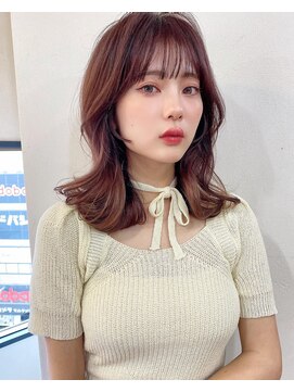 リコバイアフロート(riko by afloat) レイヤーカット/ミディアム/くびれヘア/ピンクラベンダー