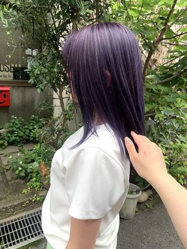 ブラン 阪急伊丹駅前店(Blanc.) バイオレットカラー　切りっぱなし　ラベンダーカラー