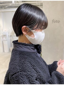 フォト イケブクロ(foto IKEBUKURO) 黒髪/黒染め×前髪パーマ/ショート/ボブ☆髪質改善[池袋]