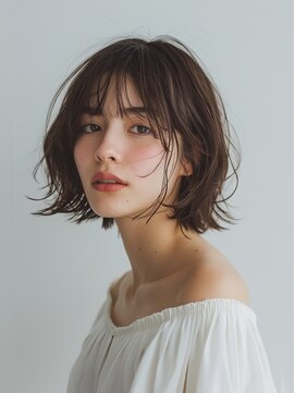 シュシュ 宜野湾店(chou chou) デザインカラー/レイヤーカット/ウェットヘア/オリーブベージュ