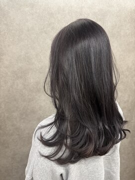 グラフィー(graphy) シルバーグレージュ×艶ロングスタイル