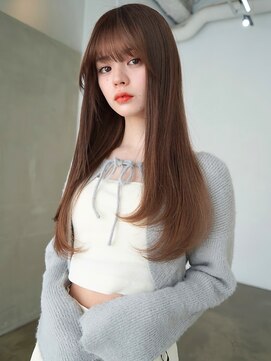 アンジェリカラボ(ANGELICA LABO) ANGELICA ブラウンベージュ 内巻きロング 大人かわいい