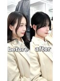 前髪顔まわり韓国ヘアレイヤーカットサイドバンク2wayバンク韓国