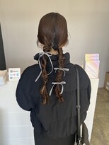 ヘアコレクション アンジュ(Hair collection Unge)&nbsp;タイトツイン編みおろし＊