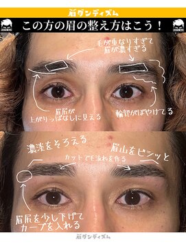 眉ダンディズム 大阪本町店 眉ダンスタイリング　ナチュラル