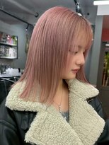 レブ 三条河原町(Reb,)&nbsp;ブリーチなしダブルカラーレイヤーカットミルクティーベージュ