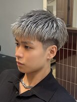 アトラクト バイ ラック 津田沼(Attract by LUCK) フリンジショート/津田沼/メンズパーマ/学割U24/ブリーチ/カラー