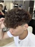 熊本メンズカット スペインカール テーパーフェード