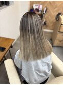 バレイヤージュ　ミルク