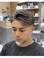 ノラ ギンザ(NORA GINZA) アップバングショートセンターパートツーブロックハイライト30代