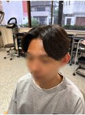 襟足ありセンターパート