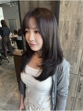 ヘアーループセラデザインワークス(Hair ruup Sela design works) ミディアムレイヤー×アッシュグレージュ