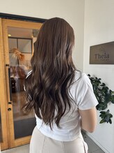 ティア ヘアデザイン(Theia hair design) ロング × オリーブベージュ