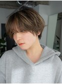 マッシュ　ショート　ショートパーマ　ハイライト